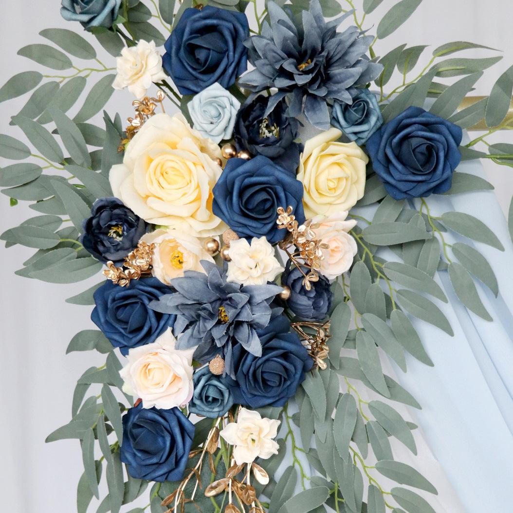 Yellow Purple Color Greenery Wedding Hanging Corner Floral Decor